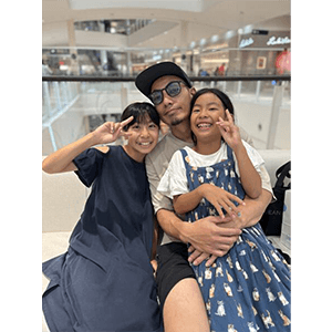 家族3人の笑顔が撮れたので。