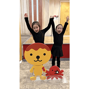たこるくんに会えてバンザーイ！！！の2人♪