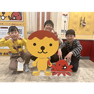 たこるくんがいたり、ぷにるんが来てたり、いつもと違う特別なキッザニアで楽しかったね！