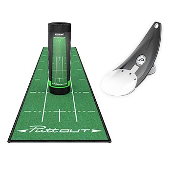 そばに PuttOUT ミディアムパターマット・プレミアムプレッシャーパットトレーナー（ストーン）