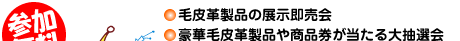 毛皮革製品の展示即売会豪華毛皮革製品や商品券が当たる大抽選会