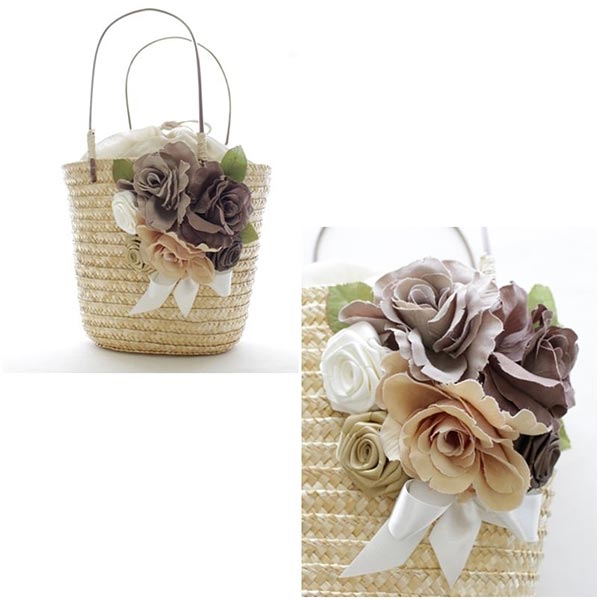 リボンの薔薇で彩る夏のかごバッグを作ろう！