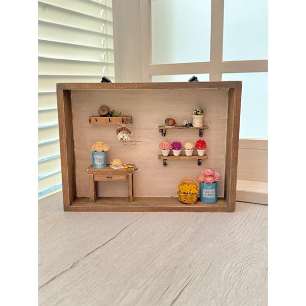 ミニチュアディスプレイBOX WS【わたしの多肉小屋】