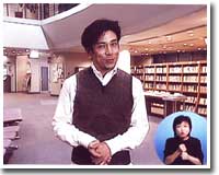 クレオ大阪を訪れた小米朝さん