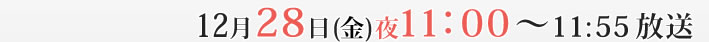 12月28日（金）夜11:00～11:55