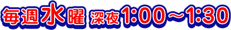 毎週水曜 深夜1：00～1：30