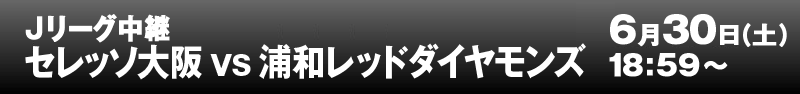 Jリーグ中継 セレッソ大阪vs浦和レッドダイヤモンズ