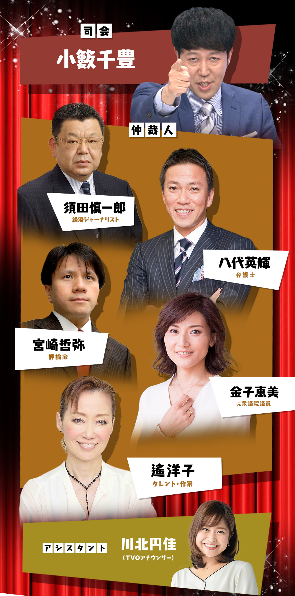 人間生きていれば必ず他人と衝突する。そんな双方譲れないガチのケンカに対して仲裁人の皆さんが妥協点を見つけアドバイス。最後には仲直りしてもらおうという番組です。