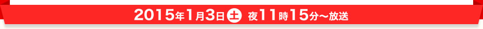 2015年1月3日土曜日 夜11時15分～放送