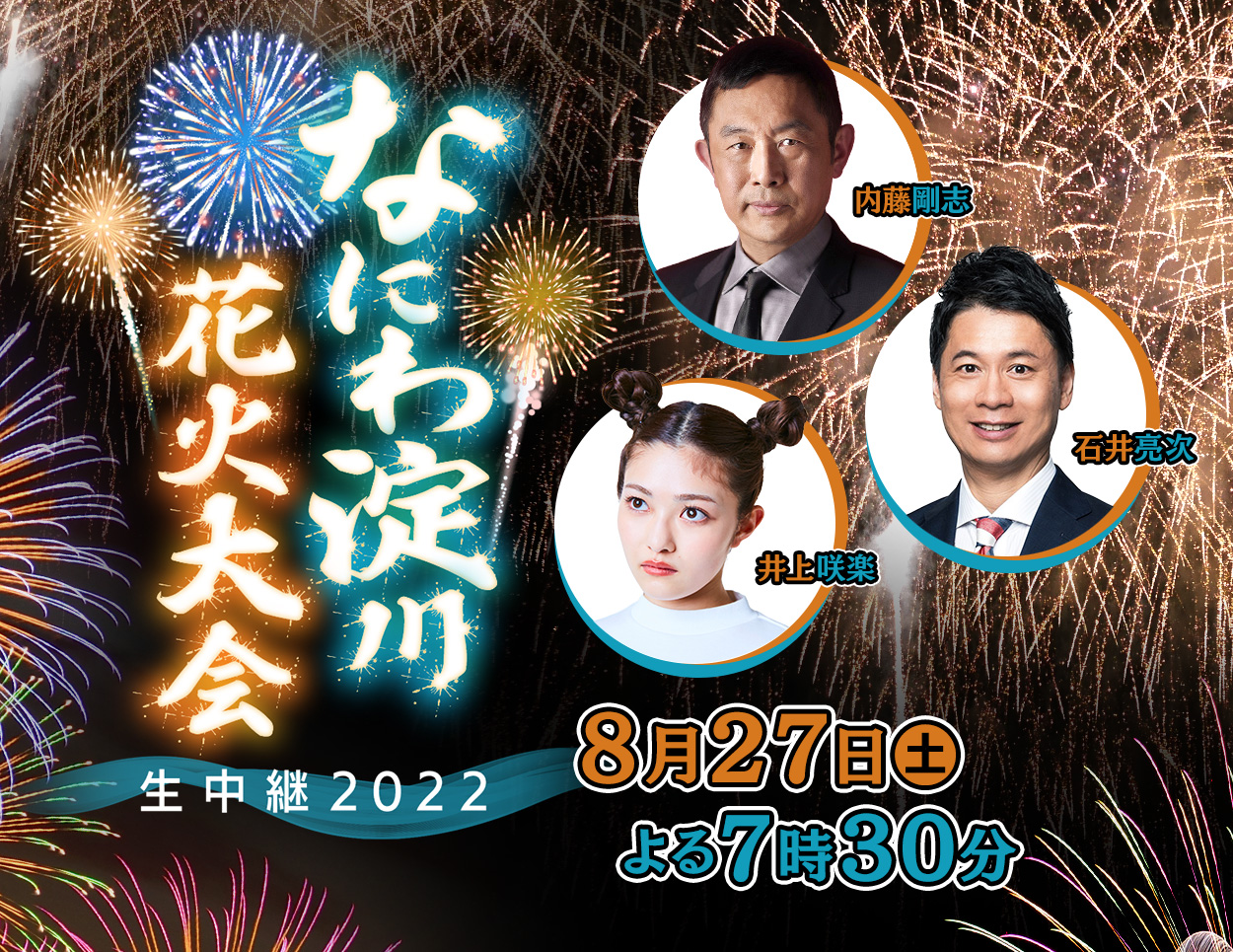 大阪の夏の風物詩「第34回なにわ淀川花火大会」3年ぶりの生中継！2022年8月27日(土)夜7時30分放送
