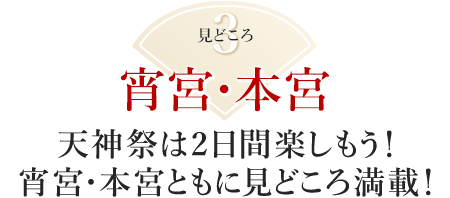見どころ3:天神祭は2日間楽しもう!宵宮・本宮ともに見どころ満載!