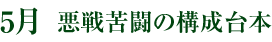 5月　悪戦苦闘の構成台本