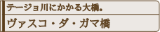 テージョ川にかかる大橋。ヴァスコ・ダ・ガマ橋